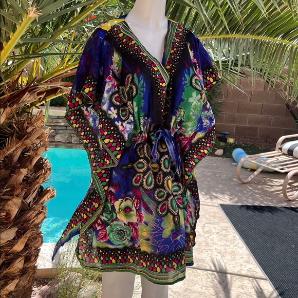 Other - Vibrant Multicolor Kimono Cover-Up